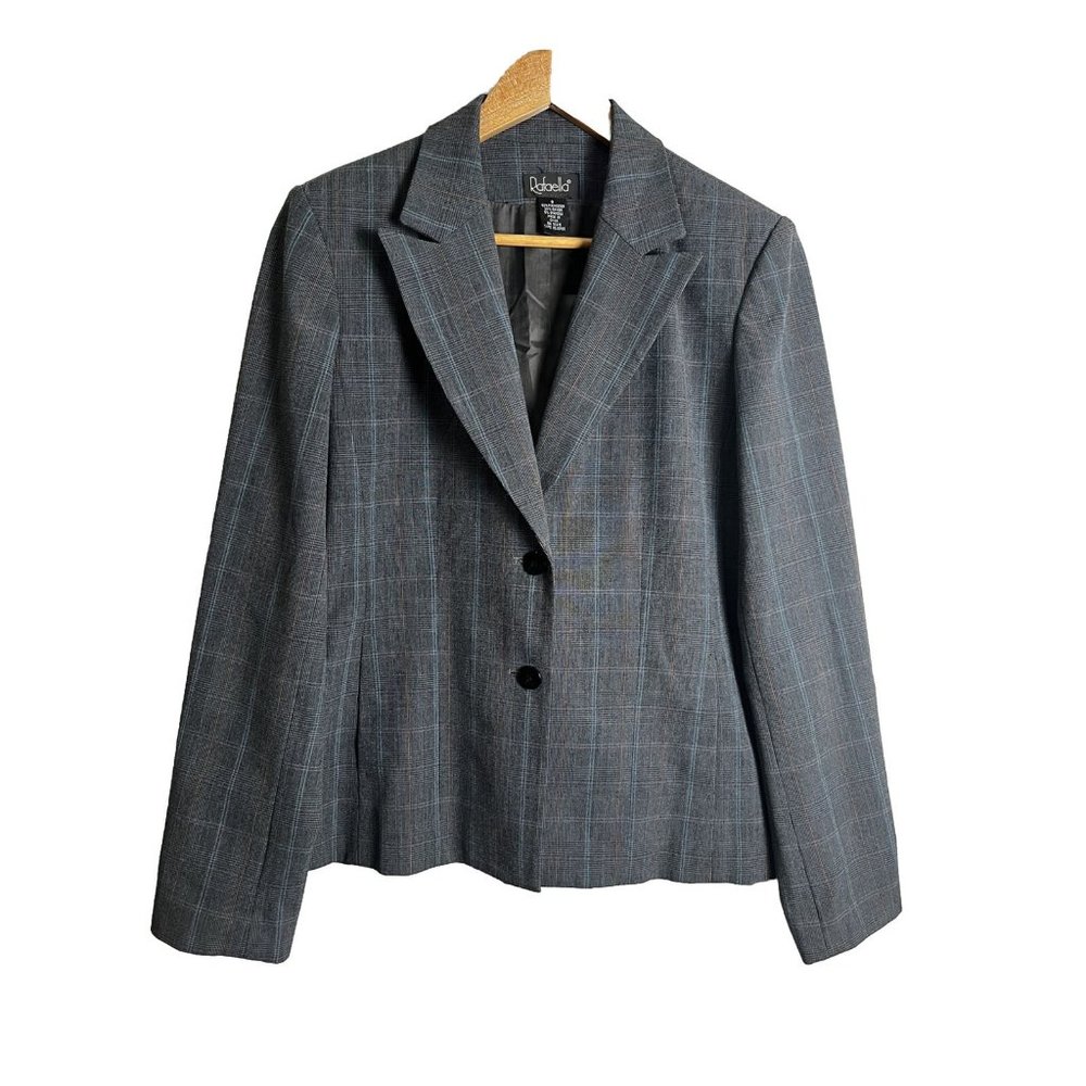Rafaella Blazer Womens Size 8 Gray 2 Button ClosureOnly With Pockets